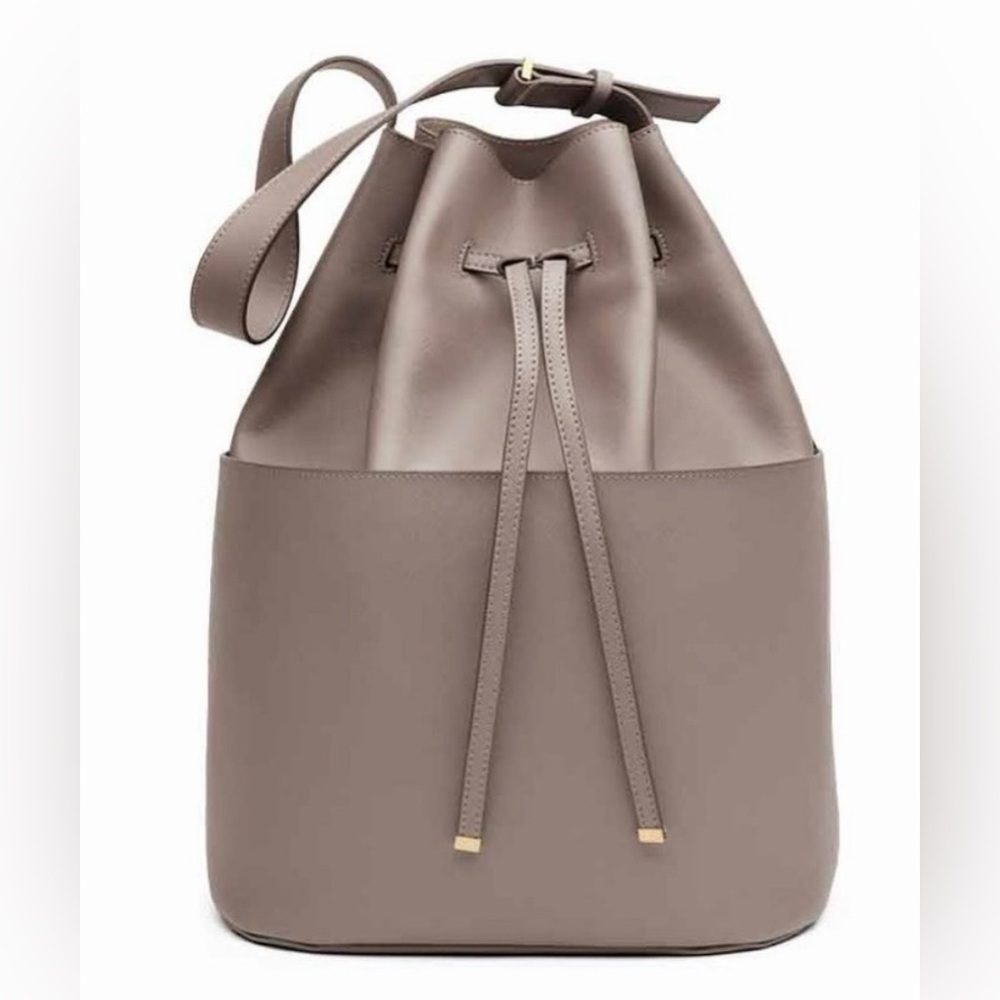 Cuyana Taupe Bucket Bag